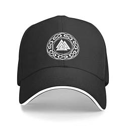 311 Trucker Baseballcap Odin Thor Wikinger Stammesnordischer Wolf Valknut Baseball Cap Outdoor Schirmmütze Basecap Retro Basecap Für Herren, Damen, Auf Reisen, M von 311