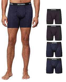 32 DEGREES Cool Herren Boxershorts, schnelltrocknend, mit elastischem Bund, 4 Stück, 2 Black/2 Navy, Large von 32 DEGREES