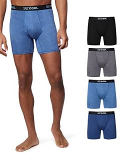 32 DEGREES Coole Herren-Boxershorts, schnell trocknend, mit elastischem Bund, Schwarz/Blau/Denim/Anthrazit, XX-Large von 32 DEGREES