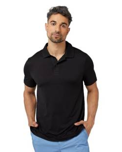 32 DEGREES Herren Cool Classic Poloshirt | Slim Fit | Feuchtigkeitstransport | 4-Wege-Stretch | Golf | Tennis, schwarz, XX-Large von 32 DEGREES