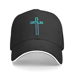 321 Golf Caps Jesus Kreuz2 Baseball Cap Verstellbare Sonnenblende Mütze Casual Freizeit Basecap Für Tennis, Reisen, Teenager von 321