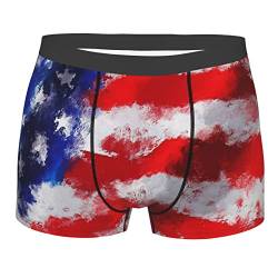 321 Männer Unterwäsche Amerikanische Stars and Stripes Krawattenfarbe Boxer Unterwäsche Elastische,Schnelltrocknende Herren Boxershorts Männer Unterhosen L von 321