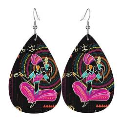 Leder Ohrringe Stammesfrauen Kokopelli Native Color Drop Ohrringe Leichte Ohrringe Leder Mode Frauen Wasser Ohrringe Für Frauen Geschenke Mädchen von 321