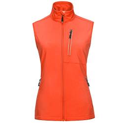 33,000ft Damen Leichte Laufweste Outdoor Softshell Weste Frau Ärmellose Jacke Winddichte Wasserdichte Atmungsaktive Vest Gilet für Laufen Golf Wandern von 33,000ft