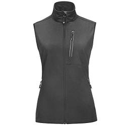 33,000ft Damen Leichte Laufweste Outdoor Softshell Weste Frau Ärmellose Jacke Winddichte wasserdichte Atmungsaktive Vest Gilet für Laufen Golf Wandern von 33,000ft