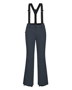 33,000ft Damen Skihose Hosenträgerhose Outdoorhose Wasserdicht Winddichte Softshellhose Warme Gefütterte Schneehose Snowboardhose Skilanglaufhose Thermohose Wanderhose Ski Pant, Dunkelgrau 2XL von 33,000ft