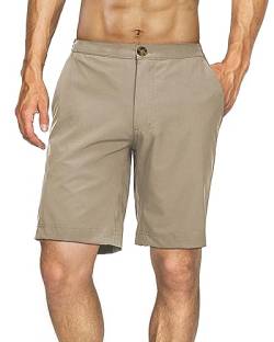 33,000ft Golfhose Herren Kurz, Leichte Stretch Kurze Hose Bermuda Schnelltrocknend Outdoor Shorts für Wandern, Camping, Reisen Braun 38W von 33,000ft