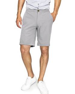 33,000ft Golfhose Herren Kurz, Leichte Stretch Kurze Hose Bermuda Schnelltrocknend Outdoor Shorts für Wandern, Camping, Reisen Silber Grau 30W von 33,000ft