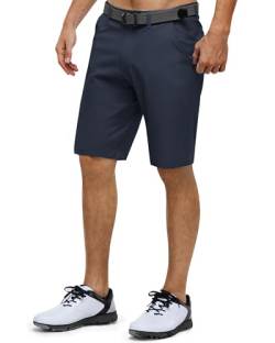 33,000ft Herren Golf Shorts Stretch Kurze Golfhosen Leichte Schnelltrocknende 11" Bermuda Shorts Kurze Hose mit 3 Tee-Halter Casual Shorts Arbeitshorts mit 5 Taschen für Golfen Arbeit Navy Blau 32 von 33,000ft