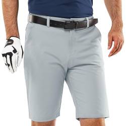 33,000ft Herren Golf Shorts UPF 50+ Stretch Shorts 10'' Bermuda Shorts Kurze Hose Dry Fit Causal Shorts Arbeitshort für Golfen Arbeiten, Hellgrau 30 von 33,000ft