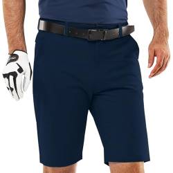 33,000ft Herren Golf Shorts UPF 50+ Stretch Shorts 10'' Bermuda Shorts Kurze Hose Dry Fit Causal Shorts Arbeitshort für Golfen Arbeiten, Indigoblau 36 von 33,000ft