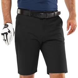 33,000ft Herren Golf Shorts UPF 50+ Stretch Shorts 10'' Bermuda Shorts Kurze Hose Dry Fit Causal Shorts Arbeitshort für Golfen Arbeiten, Schwarz 36 von 33,000ft