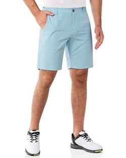 33,000ft Herren Golf Shorts UPF 50+ Stretch Shorts Leichte Schnelltrocknende 9" Bermuda Shorts Kurze Golfhose mit 3 Tee-Halter für Golfen Hellblau 32 von 33,000ft