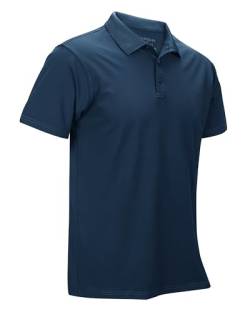 33,000ft Herren Poloshirt Golf Shirt UPF50+ Sonnenschutz Sommer Kurzarm Tshirts Schnelltrocknend Performance Sportshirt Outdoor Einfarbige Polohemd für Männer zum Golfen Tennis Dunkelblau 2XL von 33,000ft