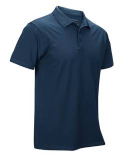 33,000ft Herren Poloshirt Golf Shirt UPF50+ Sonnenschutz Sommer Kurzarm Tshirts Schnelltrocknend Performance Sportshirt Outdoor Einfarbige Polohemd für Männer zum Golfen Tennis Dunkelblau M von 33,000ft