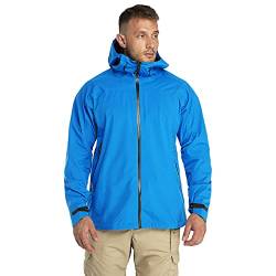 33,000ft Herren Regenjacke Leichte Softshelljacke Wasserdichte Winddichte Outdoorjacken Atmungsaktive Wanderjacke Funktionsjacke für Trekking Wandern Camping, Hellblau S von 33,000ft