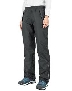 33,000ft Regenhose Damen Wasserdicht Atmungsaktive Fahrrad Überziehhose Leichte Wanderhose Winddicht Outdoor Bekleidung (Grau, 17) von 33,000ft