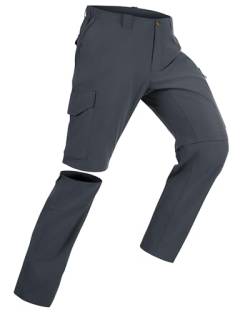 33,000ft Wanderhose Herren Zip Off Trekkinghose, Atmungsaktiv Abnehmbar Stretch Outdoorhose mit 6 Taschen，Sommer Funktionshose Schnell Trockend Leichte Kurze Hose für Wandern Fahrrad von 33,000ft