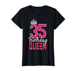 35. Geburtstag Geschenk Jahrgang 1988 Birthday Queen Krone T-Shirt von 35. Geburtstag Frauen Mädchen 35 Jahre Geschenke