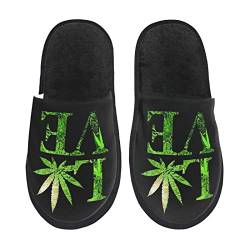 351 Damen Herren Hausschuhe Rasta Love Weed Marihuana Leaf Filzpantoffeln Warm Drinnen Pantoffeln Weiche Warme Pantoffeln Für Drinnen Herbst Paare M von 351