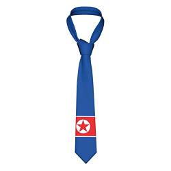 351 Nordkorea-Flagge Koreanisches Land Herren Krawatte Schlips Modernes Herrenkrawatte Elegante Skinny Slim Tie Für Hochzeit Geschäftlicher Anlass Konfirmation von 351
