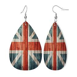 Lederohrringe England Flagge Aus Altem Holz Tropfenohrringe 1 Paar Ohrringe Für Damen Klassischen Baumeln Ohrringe, Für Geburtstagsfeier, Frauen, Geschenk von 351