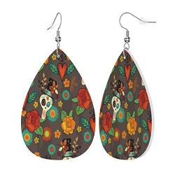 Ohrringe Für Frauen Dia De Los Muertos Halloween Teardrop Ohrringe Mode Tropfenohrringe Vintage-Stil Baumeln Ohrringe, Für Geburtstagsfeier, Braut Party, Geschenk von 351