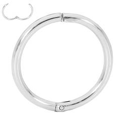 365 SLEEPERS Massives Sterlingsilber Hoop Ohrringe Knorpel Septum Clicker Lippen Nasen Klappbarer Segmentring Conch Daith Helix Rook Tragus Body Piercing Schmuck 2 Stck Handgefertigt in Australien von 365 Sleepers