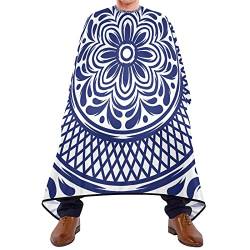 Friseurumhang 140x168cm, Mexikanisches Talavera Marineblau Friseur Umhang Wasserdicht Friseur Umhänge Mode Friseur Cape, Für Friseursalon, Färben von 385