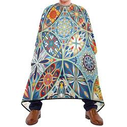 Friseurumhang 140x168cm, Retro Mandala Muster Unisex Friseure Kleid Wasserdicht Friseur Umhang Mode Friseur Umhänge, Für Barbershops, Kinder von 385