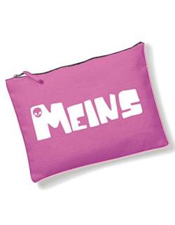 Meins pink - kleine Tasche - vielseitig einsetzbar als Schmicktasche, Kulturbeutel von 3Elfen - handbedruckt in Berlin von 3Elfen