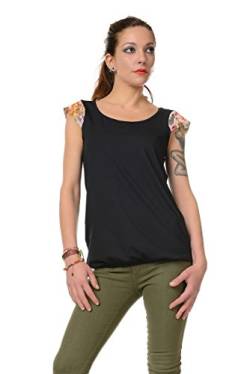 Shirt rückenfrei Damen Sommer Shirt lockeres Frauen Tshirt rückenfreies rückenausschnitt Oberteil mit Schmetterlingen von 3 Elfen, S von 3Elfen