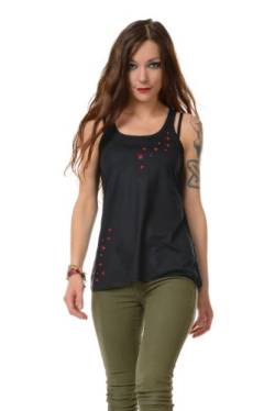 Sommershirt Racerback Mädchen Damen Top locker und luftig Elfe, schwarz rot M Tanktop von 3Elfen