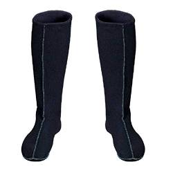 3Kamido® Filz Stiefel Socken Innenschuhe Innenstiefel für Regenstiefel LANG Damen Herren Socke ERWÄRMUNGSEINLAGE AUS Filz Thermosocken Schwarz 41/42 von 3Kamido