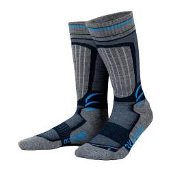 3Kamido OUTDOOR Socken Wandersocken Kindersocken Merino Wolle Trekkingsocken für Kinder Jugendliche Frauen Männer Sehr Warm und Weich Atmungsaktive Anti-Blasen Hohe Qualität(Grau/Marine 23-26EU) von 3Kamido