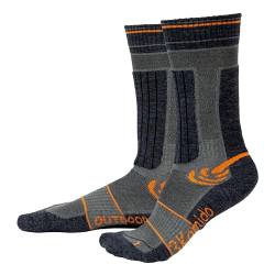 3Kamido OUTDOOR Socken Wandersocken Kindersocken Merino Wolle Trekkingsocken für Kinder Jugendliche Frauen Männer Sehr Warm und Weich Atmungsaktive Anti-Blasen Hohe Qualität(Grau/Orange 19-22EU) von 3Kamido