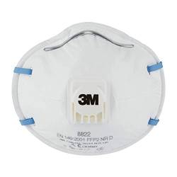 3M Maske für Hand- und Maschinenschleifen 8822, FFP2, mit Ventil, 10 pro Packung von 3M