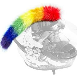 3T-SISTER Helm Mohawk Perücke für den Skihelm, Snowboardhelm, Kinderskihelm, Kinderhelm, Motorradhelm, Fahrradhelm - auffälligere Helm-Aufkleber, Helmdeko für Kinder und Erwachsene Gelb von 3T-SISTER