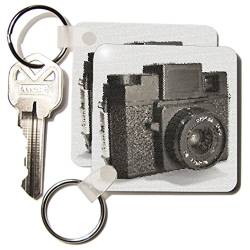 3dRose Picture of a Vintage Plastic Film Camera - Schlüsselanhänger 5,7 cm Set of 2 Schlüsselanhänger 6 cm variiert von 3dRose