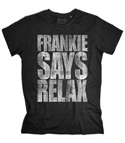 3styler Frankie Says Relax Herren T-Shirt - Funny Music Shirt - Vintage Linie - Bio-Baumwolle 140 g/m², Schwarz , XL von 3styler