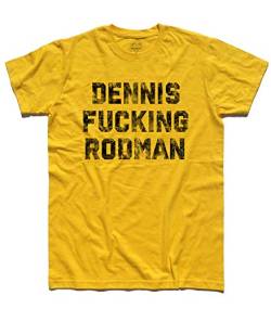 3styler T-Shirt Dennis F*** Rodman - Basketball Trikot - Linie Classic - 100% Baumwolle 185 Gr/Qm (L, Gelb) von 3styler