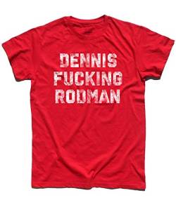 3styler T-Shirt Dennis F*** Rodman - Basketball Trikot - Linie Classic - 100% Baumwolle 185 Gr/Qm (S, Rot) von 3styler