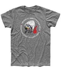 3styler T-Shirt für Herren Calimero 1 - Freedom und Rechte für schwarze Chicks - das Küken ganz schwarz - Karussell - Linie Classic - 100% Baumwolle 185 g/m², Grau, XXL von 3styler