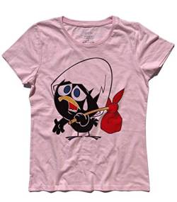 3stylershop Damen T-Shirt Calimero - Das Küken klein und schwarz!, TD0190103-Rosa-M, Pink, TD0190103-Rosa-M Medium von 3stylershop