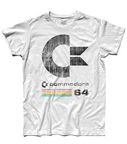 3stylershop Herren T-Shirt Commodore 64 - Home Computer - Weiß, L von 3stylershop