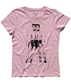 3stylershop T-Shirt Elvis Double Inspiriert Ad Andy Warhol - Rosa, S von 3stylershop