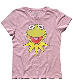 3stylershop T-Shirt Frau Kermit La Frosch - The Muppet Show - Rosa, L von 3stylershop