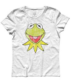 3stylershop T-Shirt Frau Kermit La Frosch - The Muppet Show - Weiß, M von 3stylershop