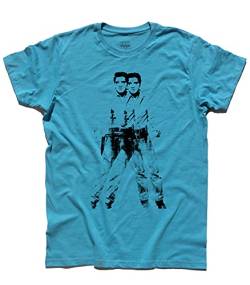 3stylershop T-Shirt Herren Elvis Doppelt Inspiriert Ad Andy Warhol - Blau, XX-Large von 3stylershop