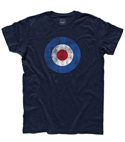 3stylershop T-Shirt Herren Target Mods Vintage - Vespa Stil - Blau, L von 3stylershop